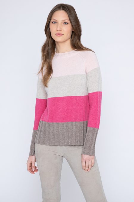 Wide Stripe Crew - Kinross Cashmere