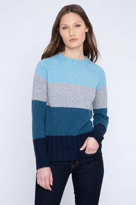 Wide Stripe Crew - Kinross Cashmere