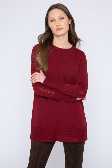 Garter Trim Tunic - Kinross Cashmere