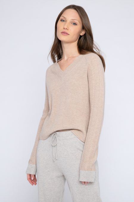 Crop Rib Vee - Kinross Cashmere