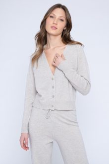 Crop Vee Cardigan - Kinross Cashmere