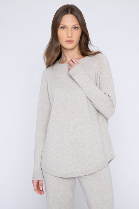 Round Hem Sweatshirt - Kinross Cashmere