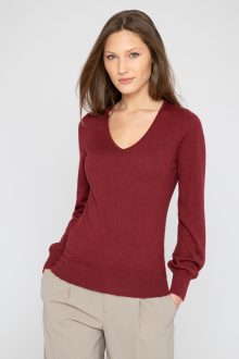 Gathered Sleeve Vee - Kinross Cashmere