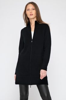 Modern Zip Mock Cardigan - Kinross Cashmere