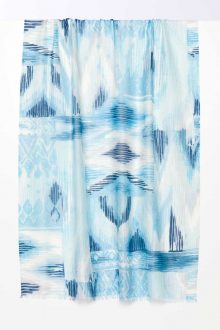 Island Ikat Print Scarf - Reef - Kinross Cashmere