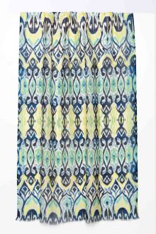 Surfside Geo Print Scarf - Calypso - Kinross Cashmere