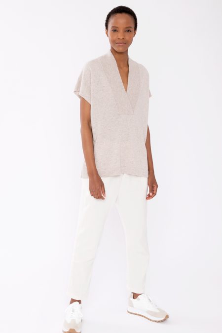 Deep Vee Popover- Kinross Cashmere