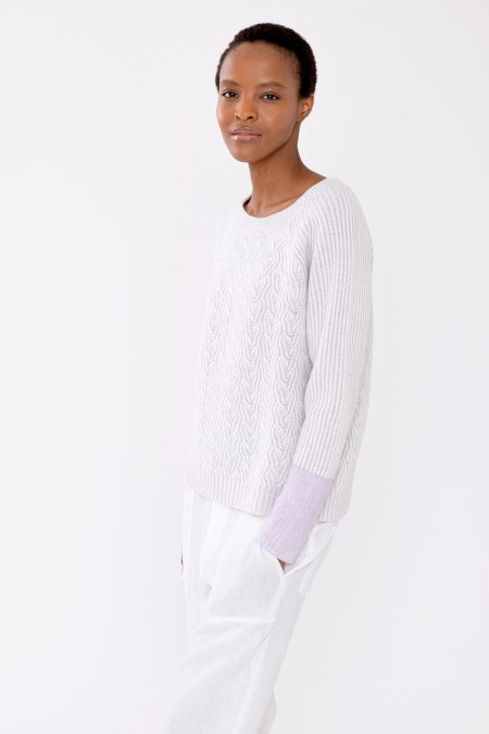 Plaited Color Play Pullover - Kinross Cashmere