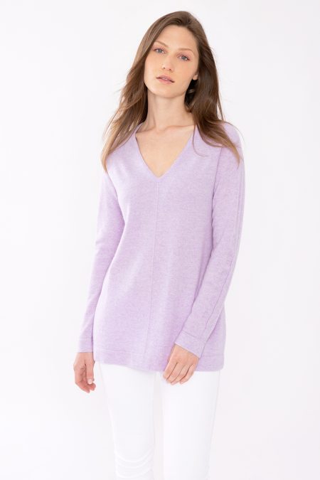 Seamed Easy Vee - Kinross Cashmere