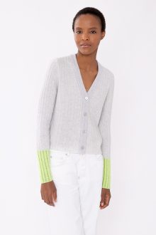 Plaited Vee Cardigan - Kinross Cashmere