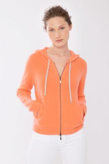 Rib Zip Hoodie - Kinross Cashmere