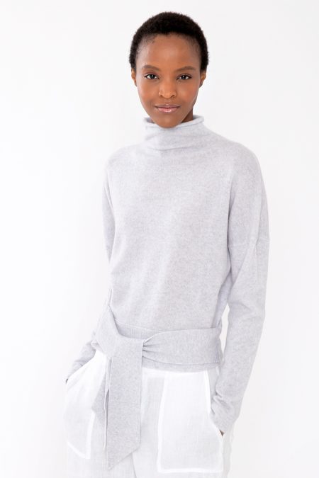 Tie Front Pullover - Kinross Cashmere