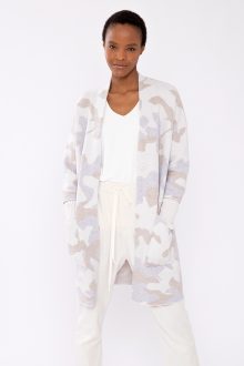 Camo Dbl Knit Cardigan - Kinross Cashmere