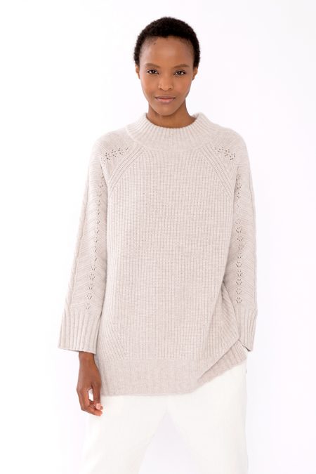 Luxe Cable Mock - KInross Cashmere