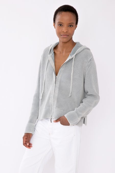 Stonewash Zip Hoodie - Kinross Cashmere