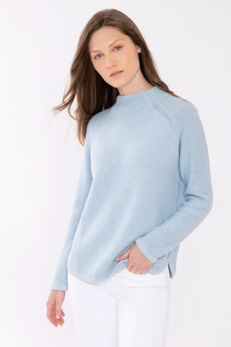 Diagonal Stitch Mock - Kinross Cashmere