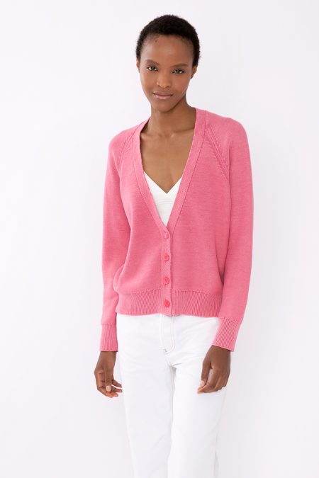 Stonewash Crop Cardigan - Kinross Cashmere