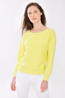 Gathered Sleeve Raglan Pullover - Kinross Cashmere