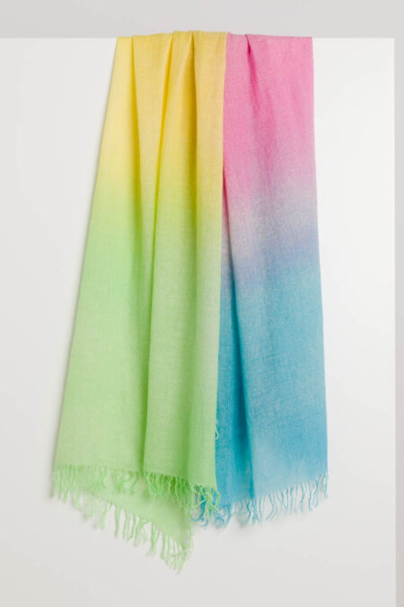 Multicolor Spray Print Scarf - Kinross Cashmere