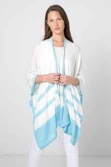 Stripe Ruana - Kinross Cashmere