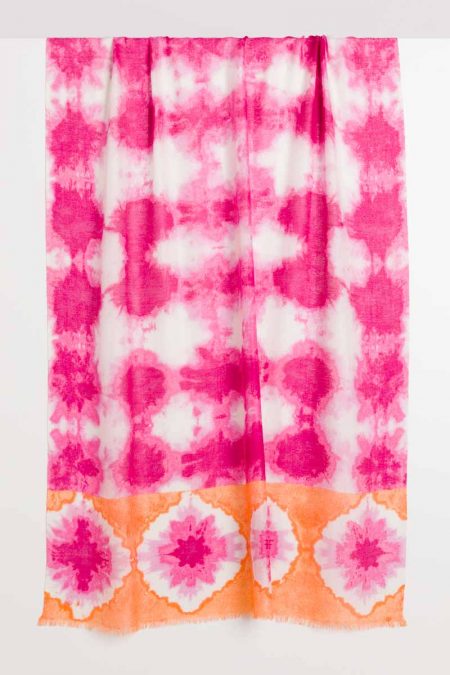 Corfu Batik Print Scarf - Kinross Cashmere