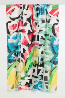 Graffiti Print Scarf - Kinross Cashmere