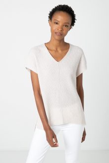 Rib Vee Popover - Kinross Cashmere