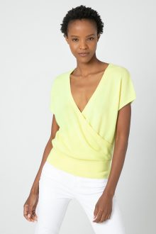 Cap Sleeve Surplice - Kinross Cashmere