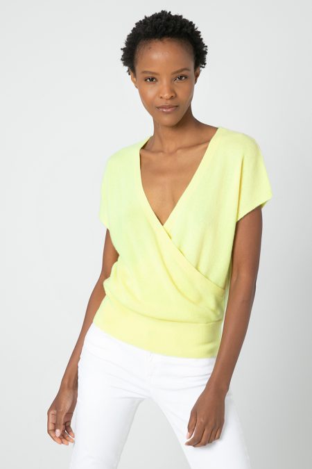 Cap Sleeve Surplice - Kinross Cashmere