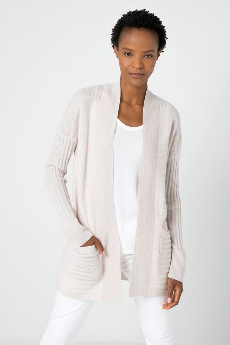 Easy Rib Cardigan - Kinross Cashmere