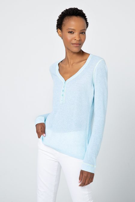 Coverstitch Henley - Kinross Cashmere