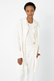 Hooded Drape Cardigan - KInross Cashmere