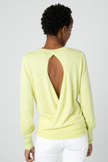 Keyhole Back Crew - Kinross Cashmere