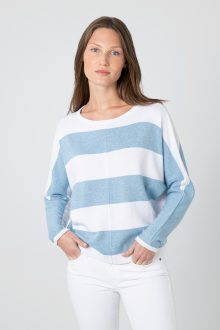 Bold Stripe Dolman - Kinross Cashmere