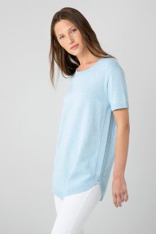 S/S Round Hem Crew - Kinross Cashmere