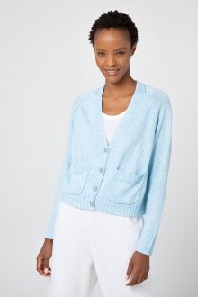 Button Crop Cardigan - Kinross Cashmere