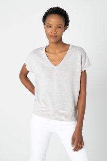 Cap Sleeve Vee - Kinross Cashmere