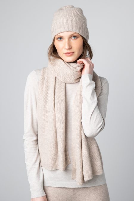 Textured Oversized Scarf - Kinross Cashmere