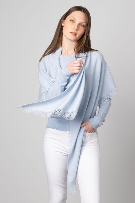 Triangle Fringe Shawl - Kinross Cashmere