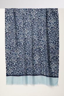 Leopard Print Scarf - Sky