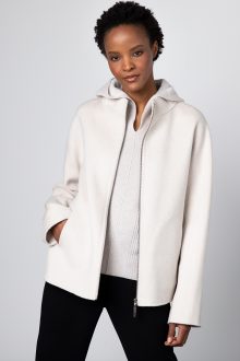 Short Zip Mock Jacket - Kinross Cashmere