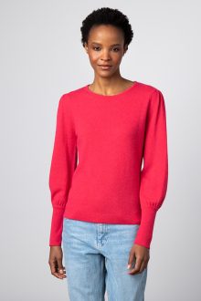 Gathered Sleeve Crew - Kinross Cashmere