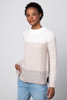 Plaited Cable & Rib Funnel - Kinross Cashmere