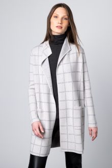 Reversible Windowpane Cardigan - Kinross Cashmere