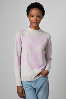 Floral Intarsia Crew - Kinross Cashmere