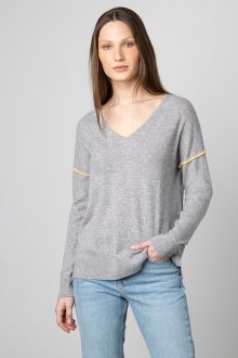 Piped Easy Vee - Kinross Cashmere