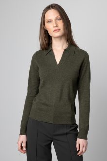 Splitneck Polo - Kinross Cashmere