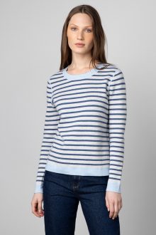 Reversible Stripe Crew - Kinross Cashmere