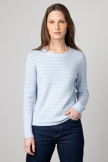 Reversible Stripe Crew - Kinross Cashmere