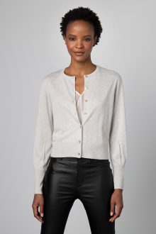 Crop Button Cardigan - Kinross Cashmere